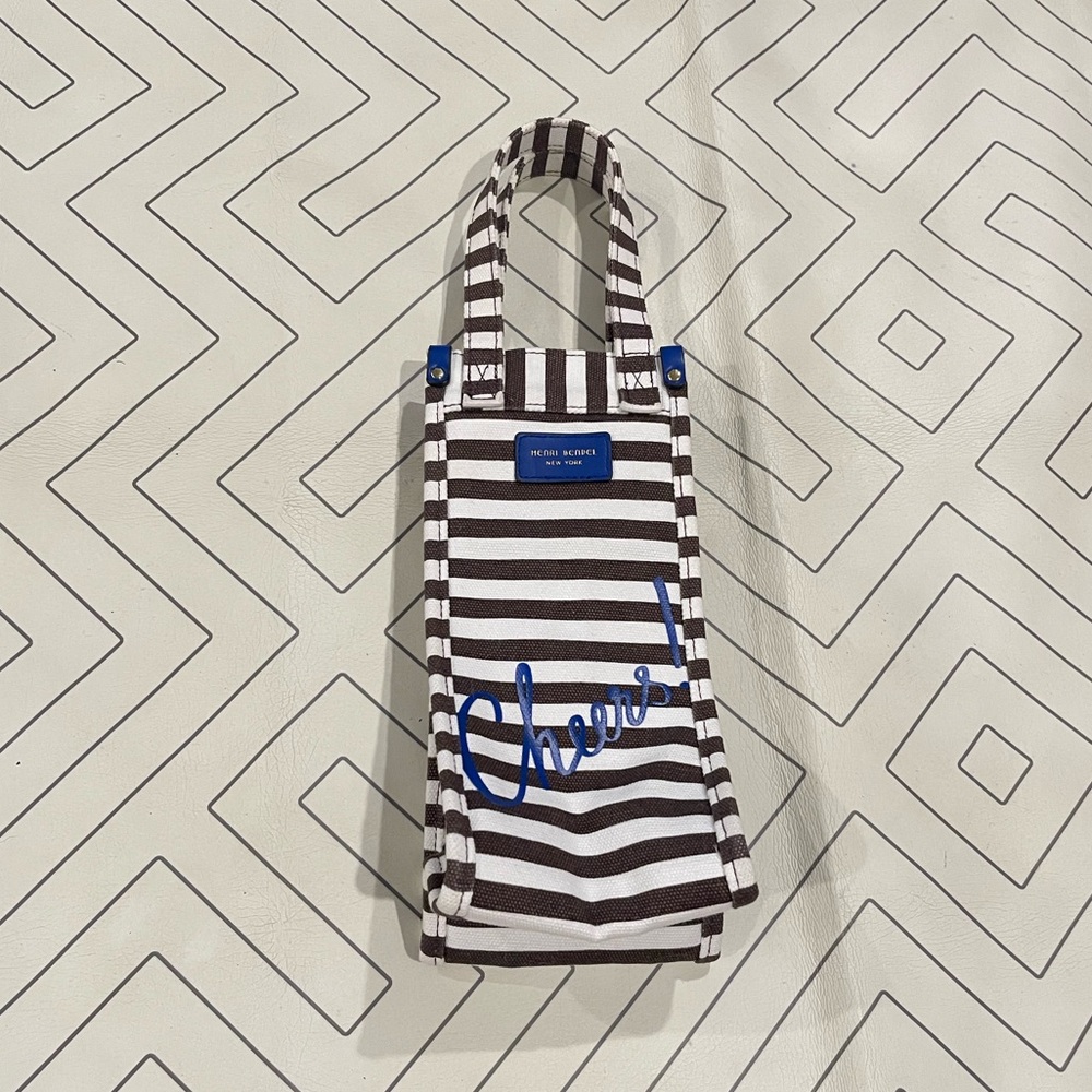 Henri Bendel Striped Wine Bag